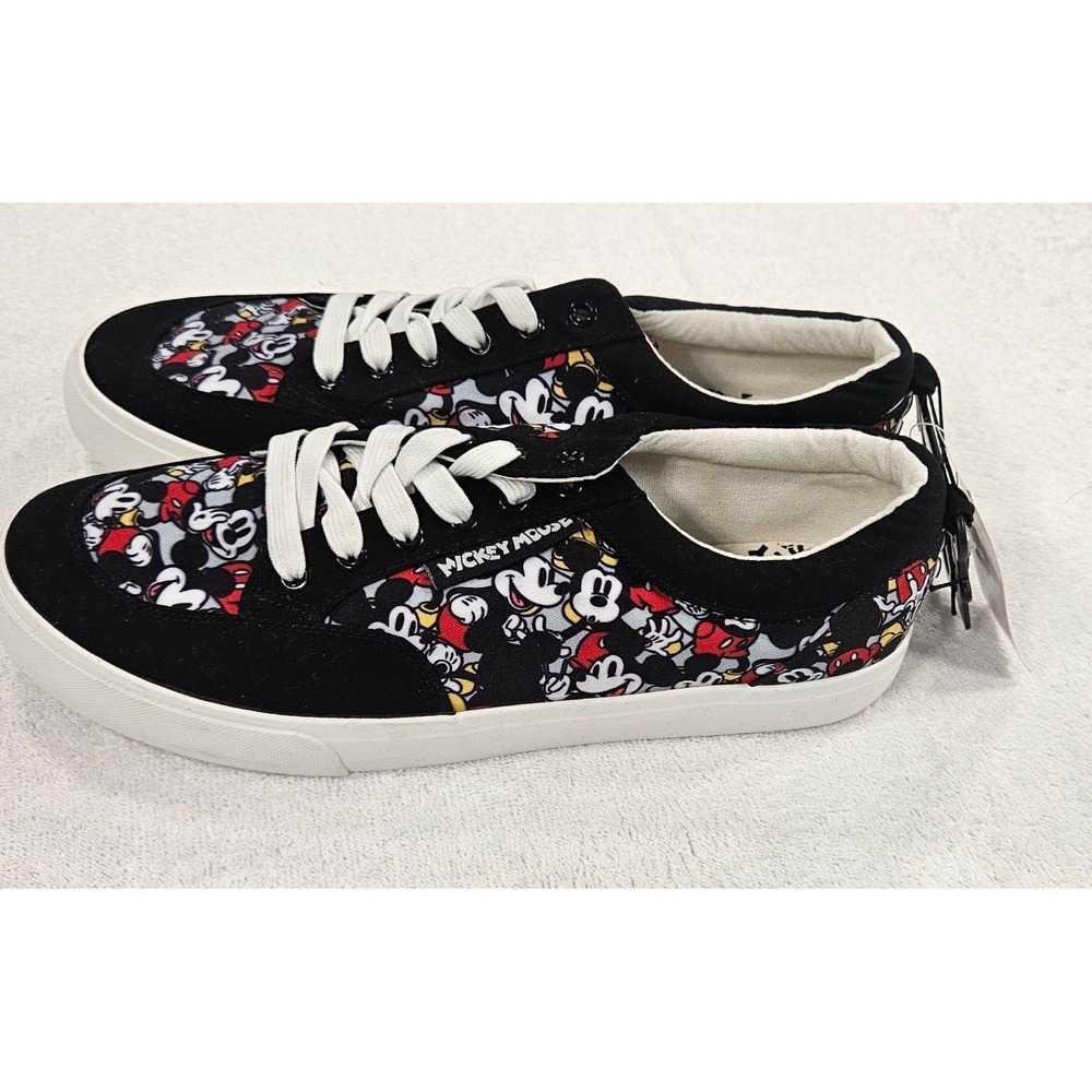 Mickey Mouse Disney Sneakers Men Size 12 LaceUp Shoes Canvas Low Top Ground Up - Picture 6 of 7